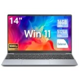 FUNYET 2026 PC Portatile 14.1 Pollici Celeron N5095 Upto 2,9 GHz Laptop Win 11 Pro 16 GB RAM+512GB SSD 1TB Estensioni TF Card Notebook丨5G WIFI丨IPS FHD 1920×1080丨USB 3.0丨BT 5.0丨Mini-HD丨180° Pieghevole