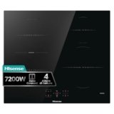 Hisense HI621FM – Piani Cottura a Induzione, 4 Zone di Cottura con Funzione Bridge, Funzione Power Boost, Timer di cottura, Indicatore di calore residuo, Nero, 595 × 54 × 520