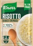 Knorr Risotto Bianco Cremoso, Risotto Pronto con Ingredienti Naturali, 100% Riso Italiano e Chicci al Dente, Preparazione in Pentola o al Microonde, 175g, 2 Porzioni