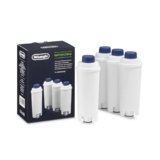 De’Longhi Coffee Machine Water Filter, Filtro Addolcitore Acqua, Ricambio Filtro Macchina Caffè, per Macchine da Caffè Automatiche della Serie Ecam, Pacchetto da 4 Filtri per l’Acqua, DLSC321