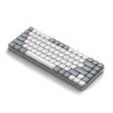 Satechi SM1 Bluetooth 75% Tastiera Meccanica, Layout QWERTY Stati Uniti, Tastiera Compatta Wireless con 84-Tasti, Retroilluminata e Ricaricabile, per Giochi e Ufficio, Mac e Windows – Grigio Chiaro