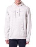 Tommy Jeans Uomo Felpa Linear Logo con Cappuccio, Grigio (Lt Grey Htr Multi), S
