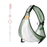Baby Carrier – Portatili regolabile Marsupio Neonato Multifunzione Comodo Tragegurt Fascia Porta Bebe con Cinghie Giocattolo regolabile in Silicone per Bambini Neonati (Verde)