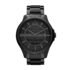 Armani Exchange A｜X Men’s Stainless Steel and Leather Watch, Color: Black/Silver (Model: AX2101)