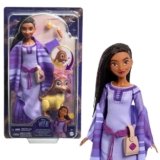 Mattel Disney Wish – Set Avventure con Asha di Rosas, bambola Asha snodata con abito rimovibile, cucciolo Valentino, Star, giocattolo per bambini 3+ , accessori possono variare HPX25