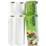 KitchenBoss Sacchetti Sottovuoto per Alimenti,4 Rotoli 20x500cm e 28x500cm Totale20M, (Non più forbici) Rotoli Sacchetti goffrati,per Conservazione Alimenti e Cottura Sous Vide