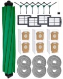 iRobacc 24 Accessori per iRobot Roomba Plus 405/505 Combo Robot Aspirapolvere : 1 Spazzola Principale, 6 Spazzole Laterali, 4 Filtri HEPA, 6 Sacchetti per Aspirapolvere, 6 Salviettine, 1 Spazzola