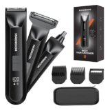 MAXGROOM Rasoio Elettrico Corpo Uomo, Rasoio Parti Intime Uomo Depilatore Intimo Ricaricabile con Uso Umido e Asciutto, Taglia Peli Viso, Schiena, Torace, Ascelle e Parti Intime
