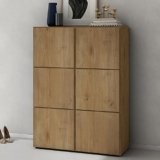 doporro Scarpiera Ingresso Salvaspazio 90x36x120 cm con 12 Ripiani in Legno Marrone Chiaro, Mobile Porta Scarpe Componibile Multiuso per Corridoio o Camera