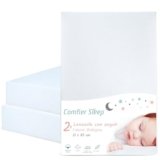 Lenzuola Next To Me 51×85 – Set Di 2 Pezzi Colore Bianco Lenzuolo Angoli Next To Me in 100% Cotone Biologico – Elasticizzate e Ultra morbide
