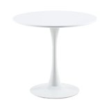buybyroom moderno rotondo cucina tavolo da pranzo piccolo tavolo per cucina soggiorno sala da pranzo balcone tavolo rotondo diametro 70 x 70 cm, bianco