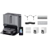 EUREKA Bundle of J20 Robot Aspirapolvere Lavapavimenti con Mappatura, del Mocio Cingolato 8000Pa, Rilevamento Ostacoli 3D, Autopulente Stazione 45°C Asciugatura Aria Calda