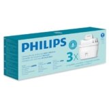Philips Water Cartucce filtranti di ricambio Anticalcare+, confezione da 3, RIDUZIONE DEL CALCARE FINO AL 50% IN PIÙ, filtra cloro, microplastiche e altri contaminanti, Compatibile con Brita*