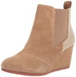 TOMS Women’s Bailey Ankle Boots, Toffee, 8.5, Suede/Textile/Leather – Booties for Women