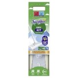 Swiffer Starter Kit Catturapolvere E Lavapavimenti Per La Pulizia Di Pavimenti In Legno E Altri Materiali, Include: 1 Scopa, 8 Panni Catturapolvere, 3 Panni Lavapavimenti