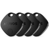 ATUVOS Air Tag Smart Tracker 4 pezzi Nero, Bluetooth Trova oggetti Compatibile con Apple Dov’è (solo iOS, Android non supportato), Localizzatore Chiavi per Borse, Bagagli, Zaini, Batteria Sostituibile