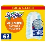 Swiffer Duster Ricariche Piumini Cattura Polvere, 63 Piumini, Cattura e Intrappola Polvere e Sporco, Raggiunge I Punti più Difficili della Casa, Giga Formato