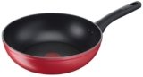Lagostina Wok Antiaderente in Alluminio Ø 28 cm, Induzione, Gas e Forno, con Indicatore Cottura Thermo-Signal, Rivestimento Titanium Easy, Manico Ergonomico in Bakelite