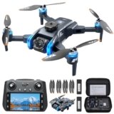 GPS Drone with Camera for Adults 2K, 4.5″ LCD FPV Remote Control, 50 Mins Flight Time with 2 Batteries, Brushless Motor Foldable Quadcopter, Auto Return Home, Follow Me, Orbit Mode, Includes SD Card