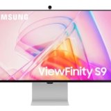 Samsung Monitor HRM ViewFinity S90PC (S27C902), Flat, 27”, 5120×2880 (5K), Smart Hub, 16:9, IPS, 60Hz, 5ms, Mini-DP, USB, Eye Saver Mode, Flicker Free, Silver