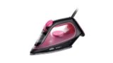 Braun TexStyle 1 SI1070PU, Ferro da Stiro con 5 ANNI DI GARANZIA, Piastra SuperCeramic, Punta di Precisione, 130g/min,Ricarica da 220ml, Eco Mode, Sistema Antigoccia, 2000W, Rosa/Nero
