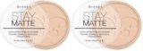 RIMMEL CIPRIA COMPATTA PER VISO STAY MATTE 003 PEACH GLOW 14 G (Confezione da 2)