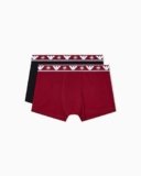 Emporio Armani Jacquard 2-Pack Trunk Bermuda, Nero, M Uomo