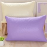 PETTI Artigiani Italiani – Coppia di Federe Cuscino 80×40 cm in Microfibra, Cuscini Arredo Camera da Letto, Divano, Set 2 Fodere Copricuscino, Federa Double Face Lilla e Panna