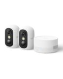 eufy Security eufyCam C35 2 Telecamere Wireless per Int/Est, Montaggio Magnetico, Vista Notturna a Colori, Memoria Locale, Nessun Costo Mensile, IP67, Riconoscimento Viso, Supporto Pannello FV, Bianco