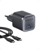 Anker Nano 45W Caricatore USB C, Ricarica Rapida, Compatto e Pieghevole per Samsung S25 Ultra/S24, iPhone 17 Pro Max Air/16/15, MacBook, Pixel 9, iPad (cavo da 183 cm incluso)