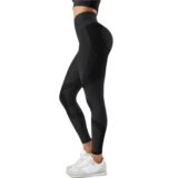Plscape Solenao Leggings Anticellulite Donna 3D, Leggins Sportivi Push Up a Vita Alta Senza Cuciture, Pantaloni Yoga Modellanti per Allenamento, Palestra e Tempo Libero (Nero,M)