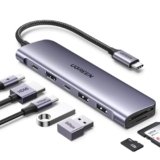 UGREEN Revodok 1071 Hub USB C HDMI 4K Lettore Schede SD TF Carica PD 100W Adattatore Type C Dock Station Compatibile con MacBook Pro Air M3 M2, iPad, iPhone 17 Pro Max Air, Galaxy S25