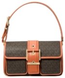Michael Kors Women’s Colby Medium Shoulder Bag, Gold-Tone Hardware/Orange Punch