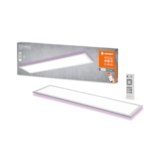 LEDVANCE Plafoniera WiFi bianca, 30W, 1900LM, 3000-6500K, 100×25 cm, lampada da parete dimmerabile, tecnologia RGB, Smart+ Planon, controllabile tramite app o assistenti vocali come Alexa o Google