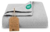 Totsy Baby Coperta neonato cotone a nido d’ape 100×150 cm – Plaid waffle morbido copertina leggera tessuto traspirante telo bambino sottile fasciatura neonati certificazione Oeko-Tex Grigio