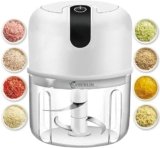 250ML Electric Garlic Chopper, Mini Portable Veggie Choppers, Garlic Grinder Masher Onion Chopper, Blender to Vegetable, Wireless Food Processor for Ginger, Chili, Fruit, Meat, etc