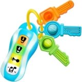 JOYIN Baby Car Keys Teether – Toddlers Sensory Learning Toy w/Music & Lights – Musical Toys for Travel – Birthday Gifts for Baby Age 10+ Months