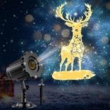 3D Dynamic Christmas Projector Lights Outdoor Indoor-2025 Upgrade Reindeer Christmas Decorations,Waterproof Holiday Projector Lights for Window Ground Roof Wall Yard Xmas Decor