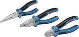 BOSCH Professional 3-Piece Pliers Set (Combination, Needle-Nose & Side Cutters) – Durable Steel Construction, Ergonomic Handles, Precision Cutting Edges, 160/180/200 mm with L-BOXX Inlay