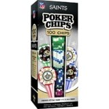 Masterpieces Casino – NFL New Orleans Saints – 100 Piece Poker Chip Set with Tray
