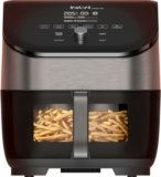 Instant Vortex Plus with ClearCook – 5.7 L Digital Healthy Hot Air Fryer, Stainless Steel, 6-in-1 Smart Programmes – Frying, Baking, Roasting, Grilling, Dehydrating, Warming, Large Capacity -1700 W