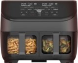 Instant Pot Freidora de aire Vortex Plus Dual – Negra, de gran capacidad (7,4 L), Con dos cestas de 3,7 L, ventana transparente, función deshidratadora, grill, horneado, asado, recalentado