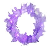 LEEMASING Ghirlanda di piume a LED, fascia luminosa con angelo, per matrimonio, Natale, Halloween, San Valentino (viola)