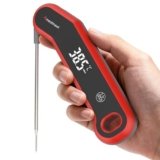 Meatmeet S1 Termometro da Cucina Digitale, Lettura Ultra-Rapida in 0.5 Secondi, precisione ± 0,3°C, termometro impermeabile IP67, display LED girevole automatico, sveglia con movimento