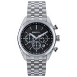 Breil Orologio UOMO LINE UP quadrante MONO-COLORE NERO movimento CRONOGRAFO QUARZO e BRACCIALE ACCIAIO ARGENTO TW1986