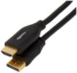 Amazon Basics Cavo da DisplayPort (Sorgente) a HDMI (Display), unidirezionale, 4k a 30 Hz, 1920 x 1200, 1080p, connettori placcati Oro, 1.8 m, Nero