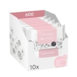 Salviettine con Prebiotici LILLYDOO, 600 pezzi (10 x 60) – Aiutano a rafforzare la naturale barriera cutanea, 100% tessuto senza plastica – Extra delicate, senza profumi, dermatologicamente testate