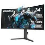 KOORUI Monitor Gaming Curvo 34 Pollici, 180Hz, 1ms, 1000R, UWQHD 3440×1440, HDR400, DCI-P3 90%, Adaptive Sync, 2xHDMI & Display Port, VESA 75 * 75mm