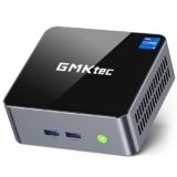 GMKtec Mini PC Intel i5-12450H (Turbo 4,4 GHz) 16 GB (8×2) DDR4 3200 MHz 512 GB M.2 PCIe3.0 NVMe SSD Mini Computer, USB 3.2/WiFi 6/BT5.2, LAN 2,5G/Type-C (DP/Dati)/HDMI*2/PC Desktop Triplo Display 4K