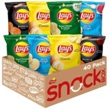 Lay’s Potato Chips, 4 Flavor Variety Pack, 1 oz Single Serve Bags, (40 Pack)